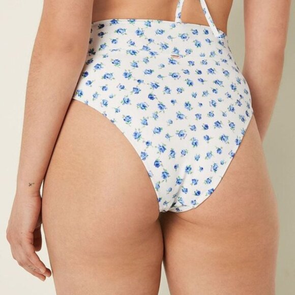 NWT PINK - Morning Sky Floral Cross Over Bikini Bottom - Size Medium - Picture 4 of 4